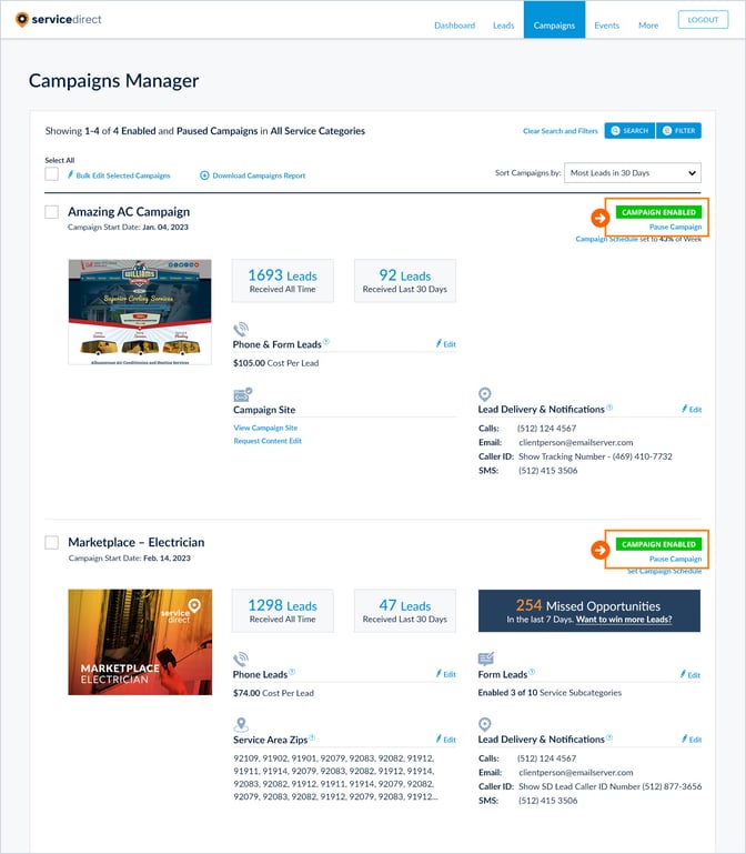 mySD-Campaigns-Manager-v9-SelectAndMP-Status